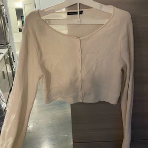 Brandy Melville button up cropped sweater